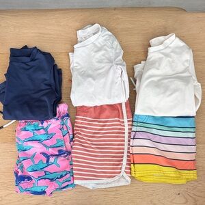 Cat & Jack Kids Swim Trunks and Rash Guards - Navy, White, Pink, Coral, Multi